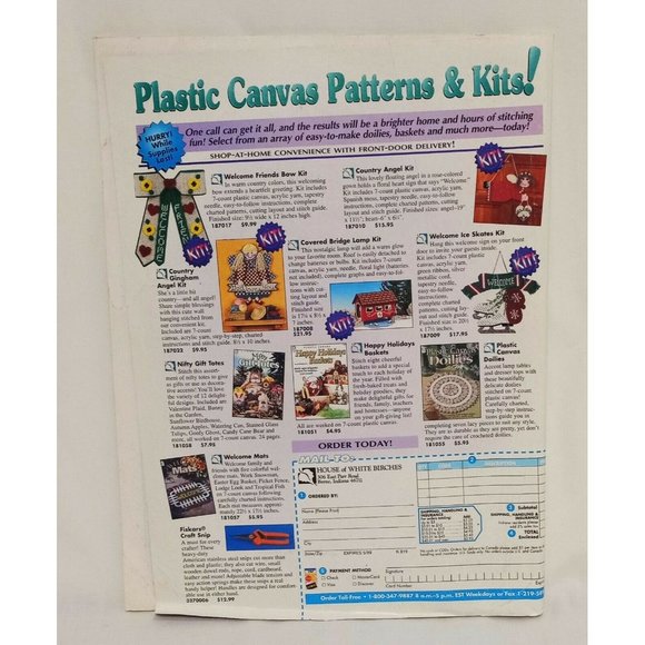 Plastic Canvas World Magazine November 1998 Festive Christmas Magic Cat Mouse - Picture 2 of 9